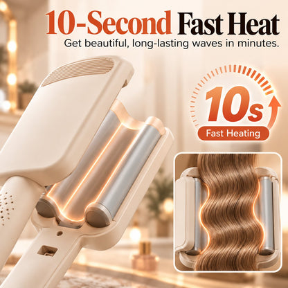 🔥Buy 2 Get 20% OFF🔥⏰32MM Wavy Hair Curler – Big Bouncy Curls, 4 Adjustable Heat Settings & Negative Ion Care – Salon-Quality Styling at Home 💇‍♀️