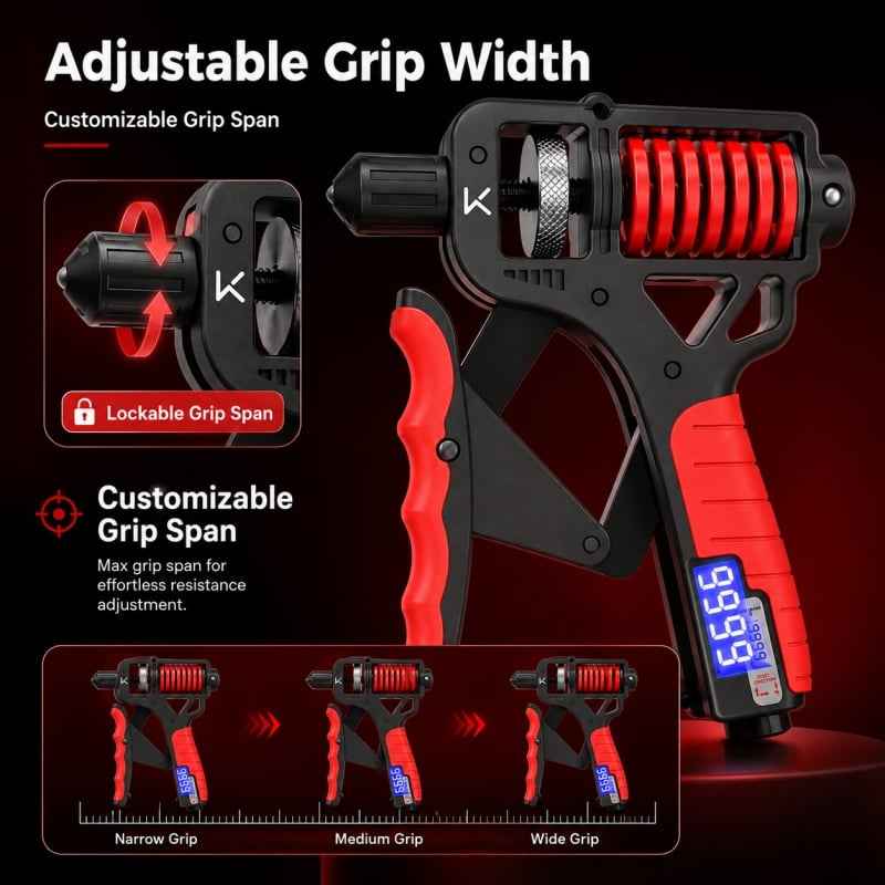 Adjustable Counting Hand Grip Strengthener