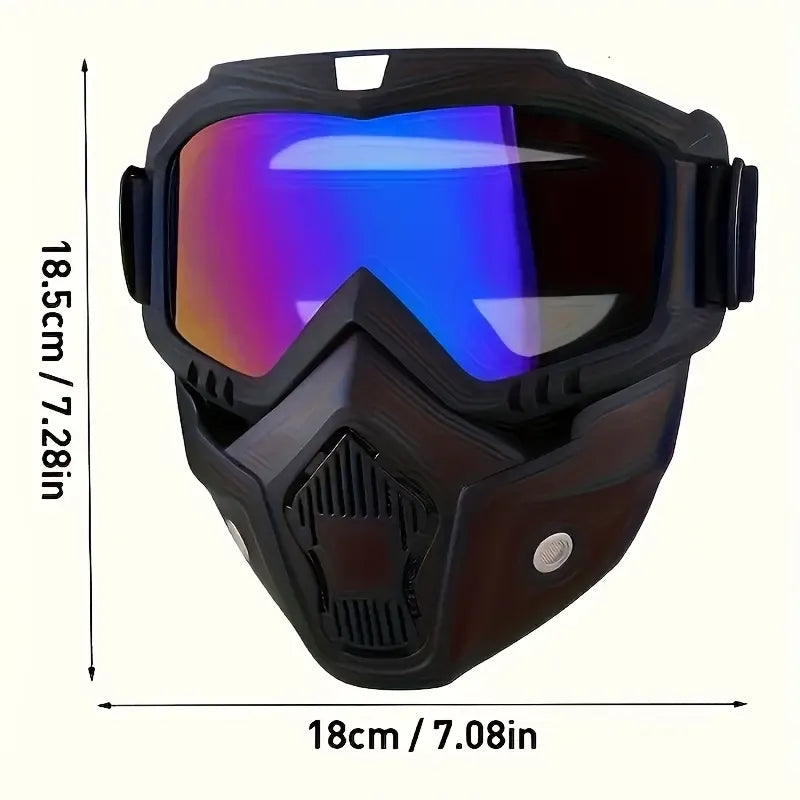 🛠️Detachable Full Face Goggle Mask