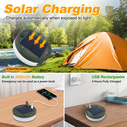 4-in-1 Solar Camping String Lights – 42.6 Feet of Glow, 160 LED Bulbs, Solar or USB Rechargeable, Remote-Controlled, and Ready for Camping, Hiking, or Just Making Your Tent Look Awesome!
