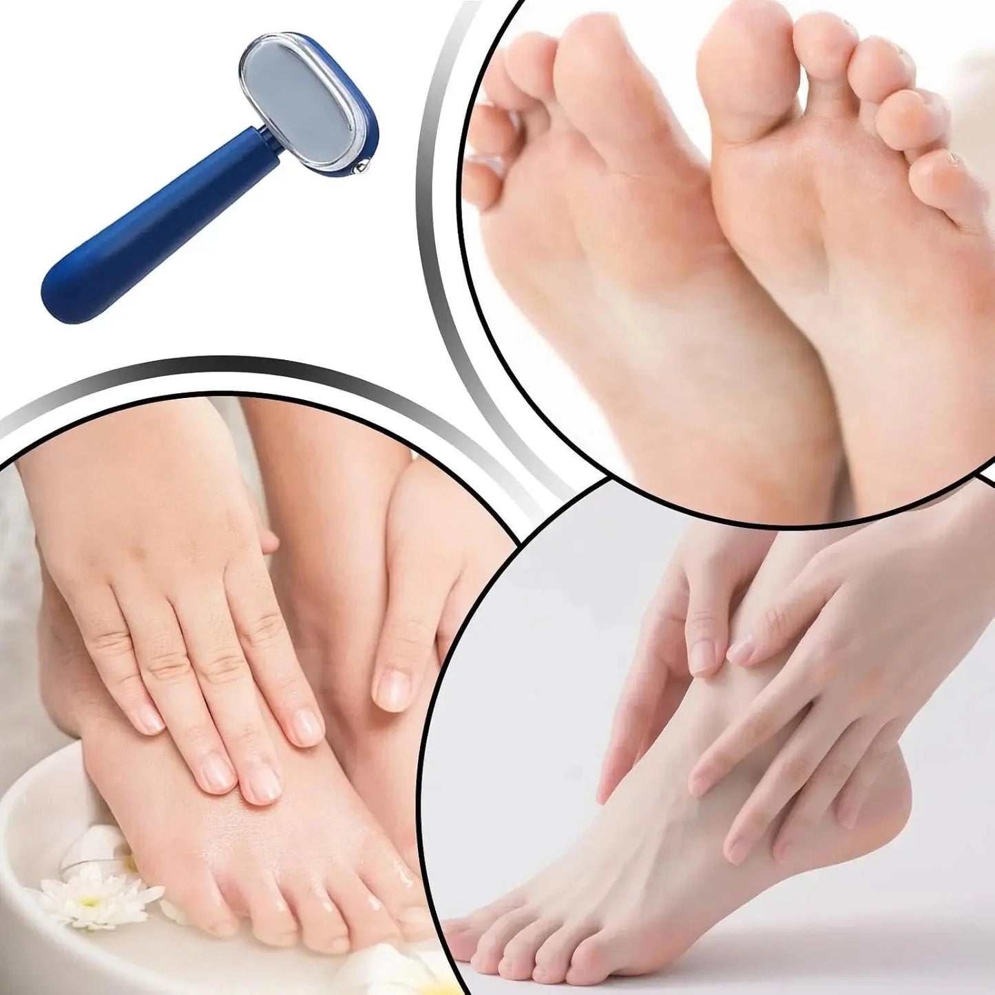 Dual‐Sided Foot Callus Remover, Replaceable Stainless Steel Blade Foot Scraper 🦶