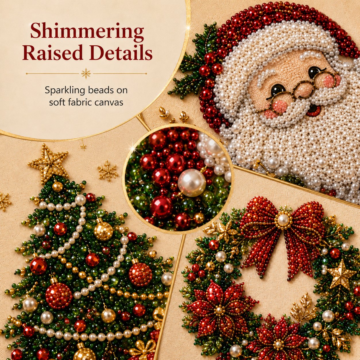 🎄DIY Christmas Pearl Diamond Painting Art Kit With Frame Relaxing & Beginner-Friendly 🎄🎄