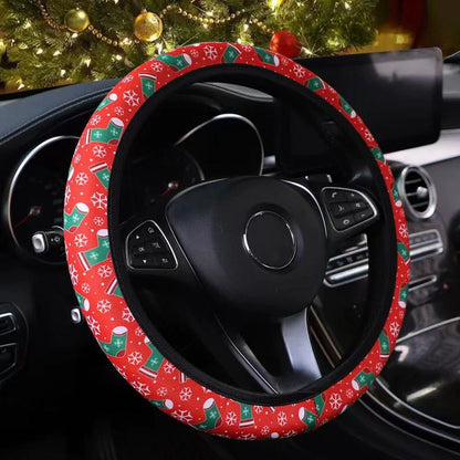 Cute Cat Pet-Themed Pattern, Single-Pack Car Steering Wheel Cover 🐾