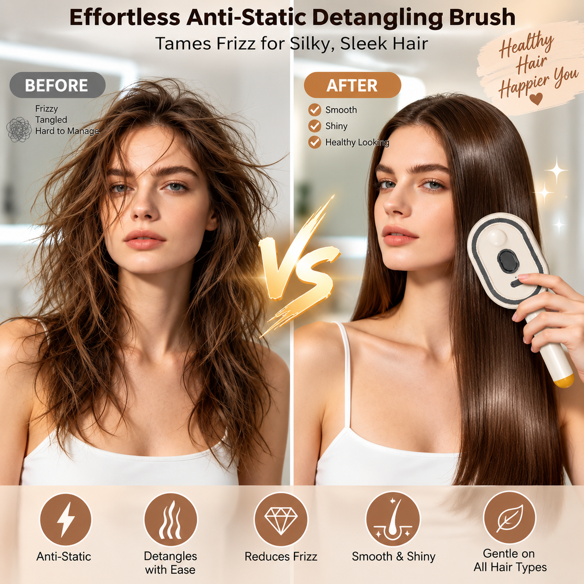 🔥Last Day 50% OFF Electric Mist-Spraying Massage Cushion Brush