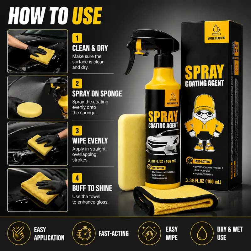 Car coating spray-Water Beading & UV Shield Polish Spray✨