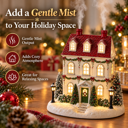 50% OFF🏠 Christmas House Aroma Diffuser – Gentle Mist & Glowing Windows