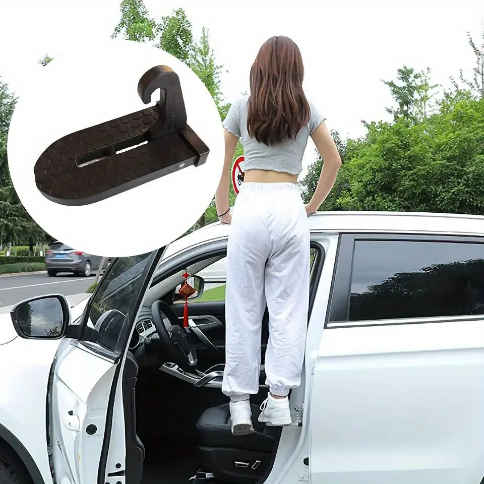 Car Door Step with Safety Hammer, Automotive Compact Anti-Slip Roof Latch Hook Ladder 🚗