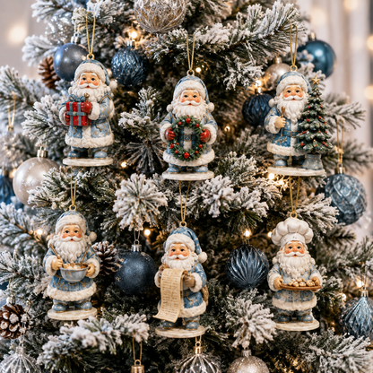 ✨24-Day Christmas Countdown Advent Calendar –Icy Santa Claus Ornament