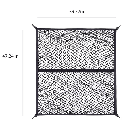 🧳 Heavy-Duty Elastic Cargo Net – Double-Layer Vehicle Storage Organizer