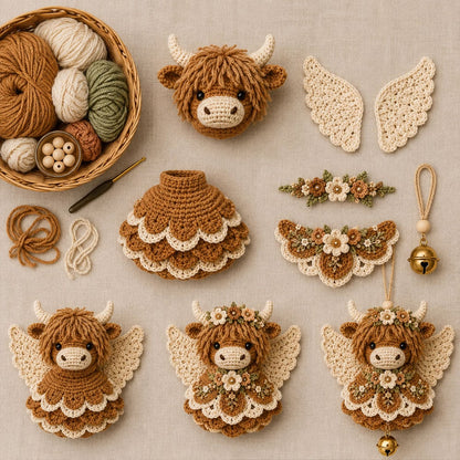 🔥 HOT SALE - 🪽 Animal Angel Crochet Ornament DIY Kit