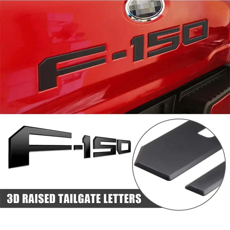 F-150 Upgrade Accessories: 3D Emblem – Tailgate Insert Lettering – Stylish Trim Designed for Pickup Owners