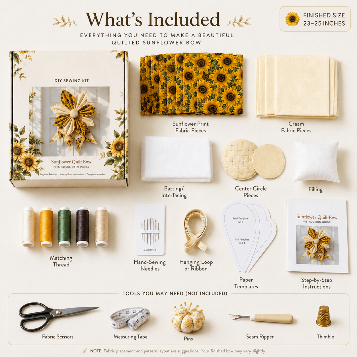 Hot Sale 49% Off - 🌹Large Patchwork Bow Sewing Kit