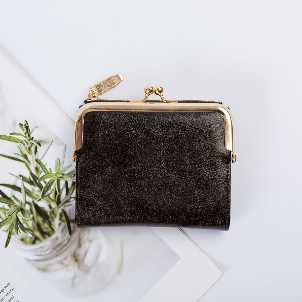 Women's Fashionable Solid Color Kiss Lock Wallet, Casual Versatile Coin Purse for Daily Used, Trendy All-match & Exquisite Wallet for Birthday Gift，Suitable for Thanksgiving, Christmas, and men's gift giving
