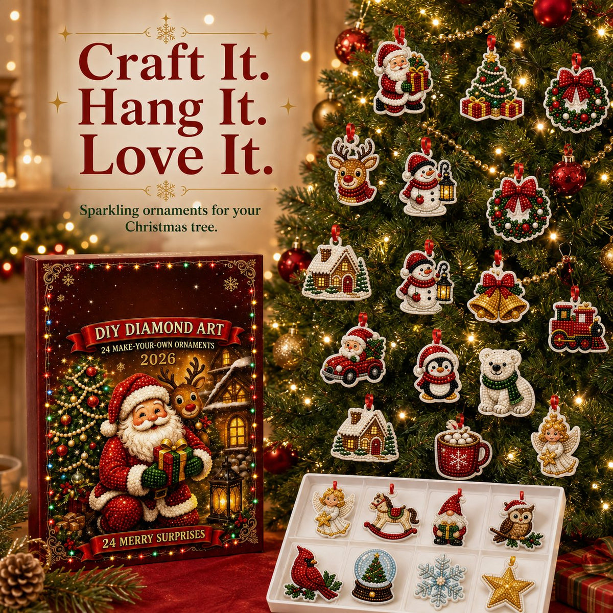 🔥Last Day 50% OFF - 🎄🎅 24 Christmas Ornaments To Make & Hang
