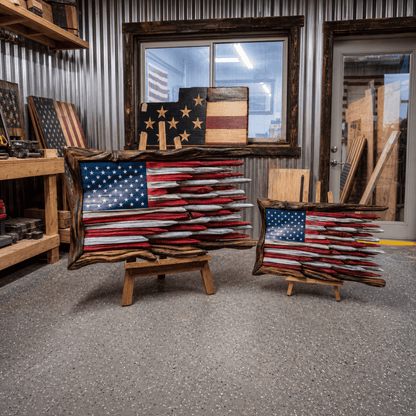 Handmade Wooden American Flag Wall Art 🔥