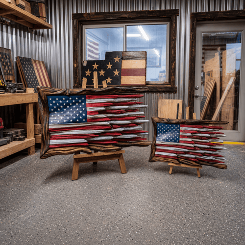 Handmade Wooden American Flag Wall Art 🔥