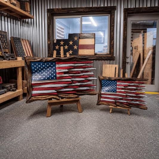 Handmade Wooden American Flag Wall Art 🔥