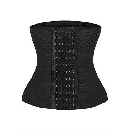 Women's Solid Color Hook & Eye Closure Waist Trainer, Adjustable Tummy Control Shaper ✨