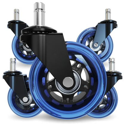 🔥 Premium Inline-Style Office Chair Wheels – Universal Fit • Easy Install
