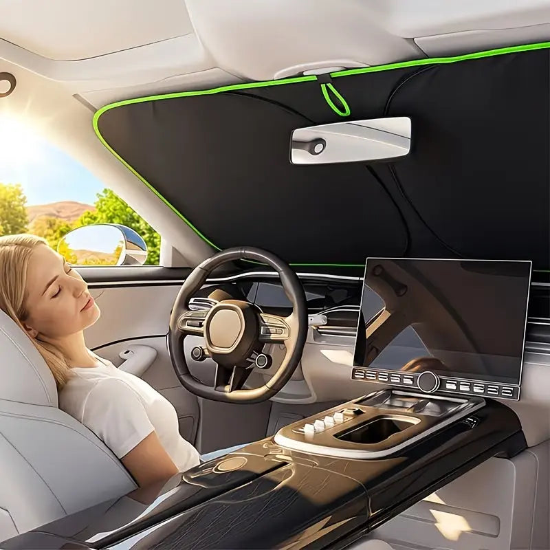 2026 New Portable Heat-Insulating Vehicle Sunshade, Upgraded Thickened Front Window Sun Shade☀️🚗