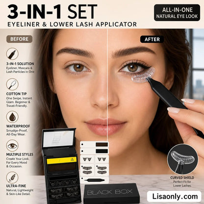 3-in-1 Eye Makeup Stamp - Create Perfect Eyeliner & Natural Lower Lashes In Seconds