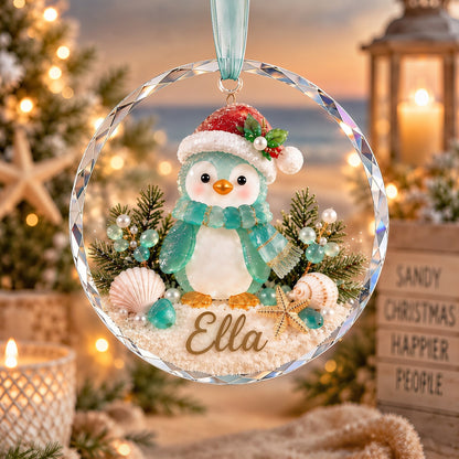 🎄✨Personalized Coastal Beach Christmas Ornament