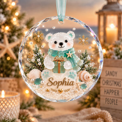 🎄✨Personalized Coastal Beach Christmas Ornament