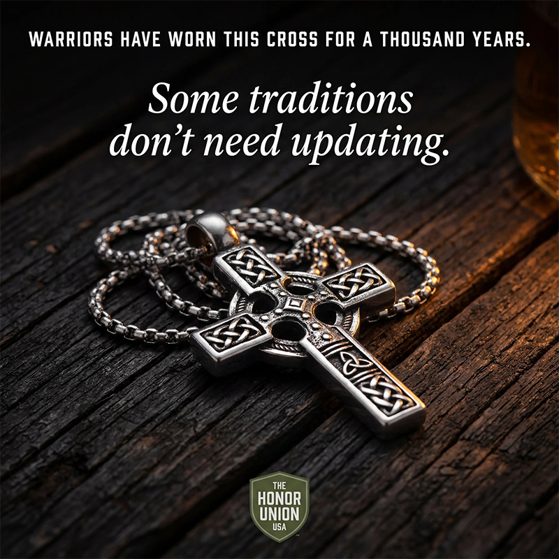 The Warrior's Cross Antique Silver Celtic Knot Pendant⚔️