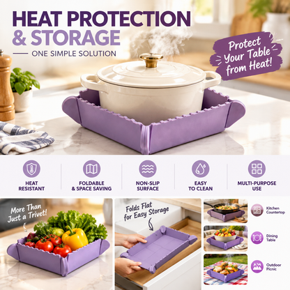 🎁Black Friday Sale - Limited time 49% OFF🍳Magnetic Silicone Trivet 🧲 | Foldable Pot Mat & Small Kitchen Tray