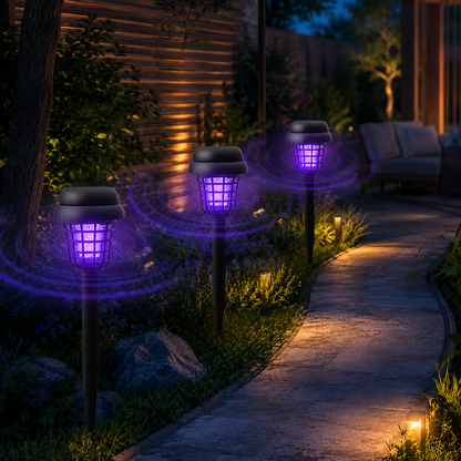 Solar-Powered Mosquito Killer Lamp-Outdoor Solar LED Mosquito Killer Garden Lamp