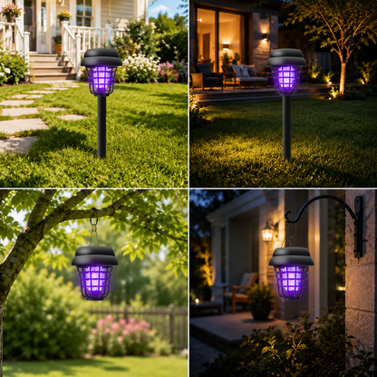 Solar-Powered Mosquito Killer Lamp-Outdoor Solar LED Mosquito Killer Garden Lamp