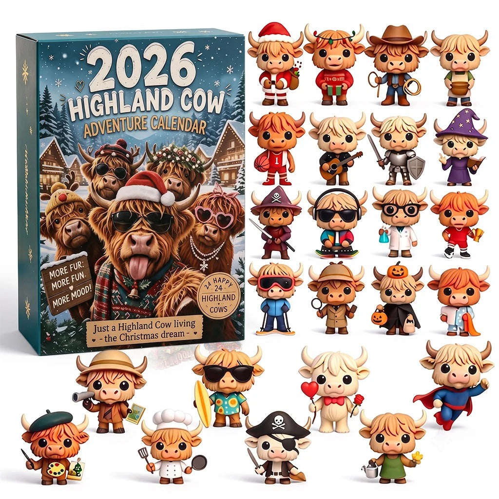 🎄 2026 Limited Edition Highland Cow Advent Calendar – 24 Collectible Christmas Surprises