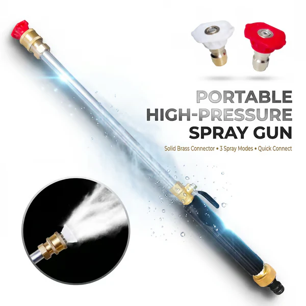 🔥LAST DAY 55% OFF - High-pressure water gun- 3 interchangeable nozzles, durable aluminium alloy & powerful