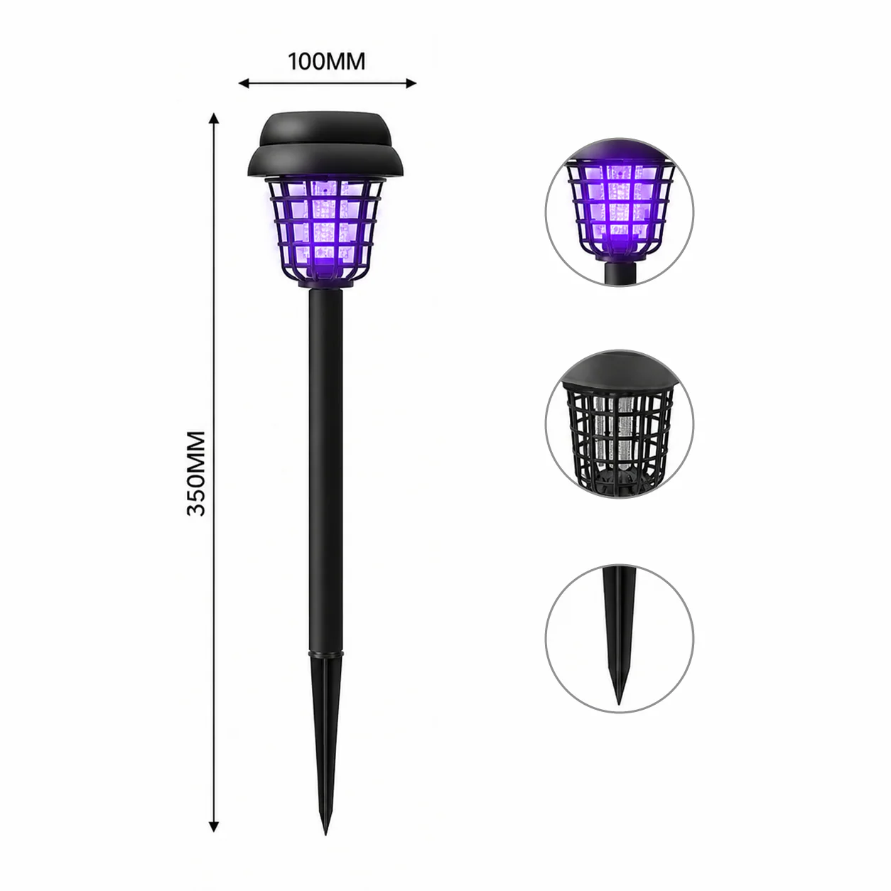 Solar-Powered Mosquito Killer Lamp-Outdoor Solar LED Mosquito Killer Garden Lamp