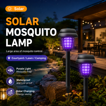 Solar-Powered Mosquito Killer Lamp-Outdoor Solar LED Mosquito Killer Garden Lamp