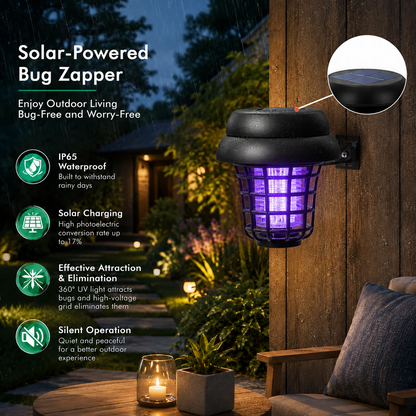 Solar-Powered Mosquito Killer Lamp-Outdoor Solar LED Mosquito Killer Garden Lamp