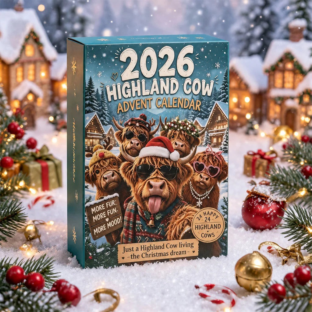 🎄 2026 Limited Edition Highland Cow Advent Calendar – 24 Collectible Christmas Surprises