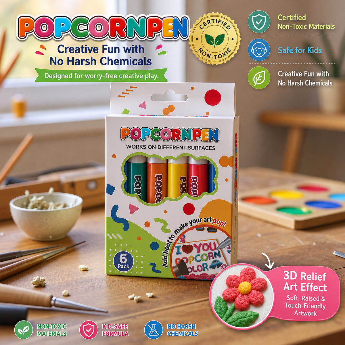 🔥Last Day! 60% OFF🖍️3D Relief Art Pen | Create Touchable 3D Art From Flat Drawings