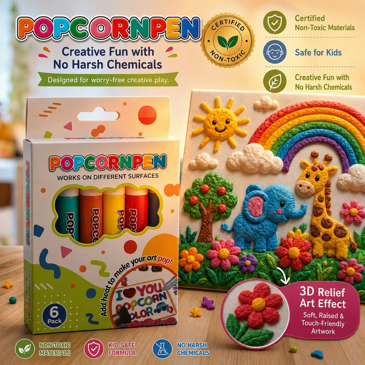 🔥Last Day! 60% OFF🖍️3D Relief Art Pen | Create Touchable 3D Art From Flat Drawings