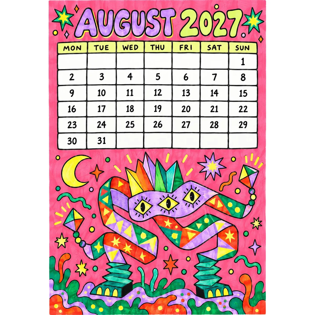 📅🎨2027 Whimsical Art Wall Calendar – 12-Month Fantasy Illustration Calendar