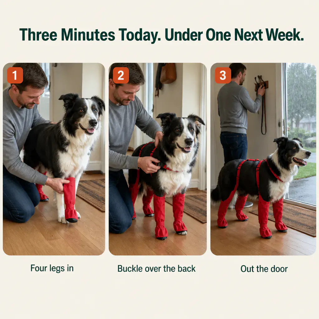 The Waterproof Dog Boots with Suspenders