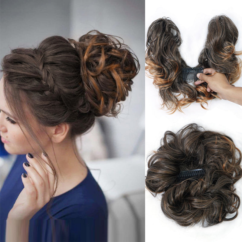 🔥50% OFF🔥Messy Side Comb Clip In Bun Hair Accessory