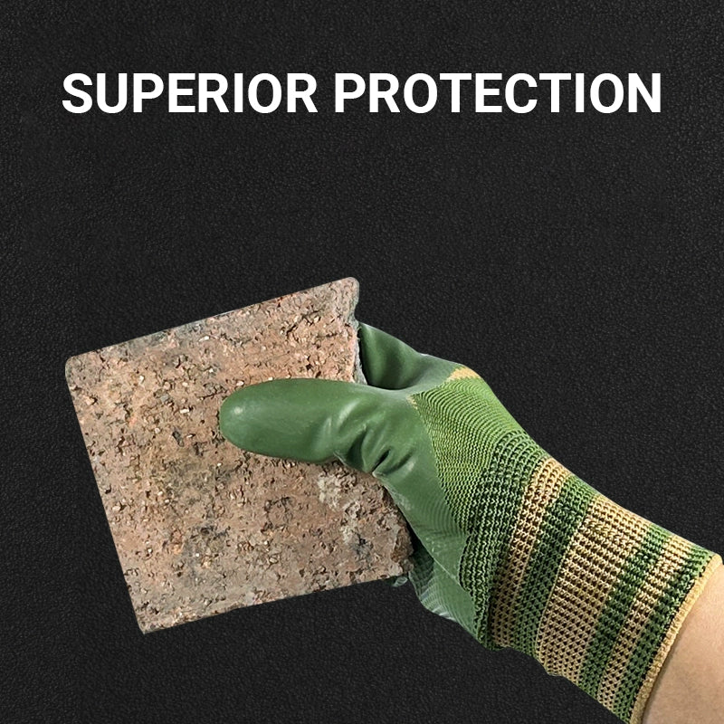 Rubber Coated Work Gloves with Knit Wrist Cuff