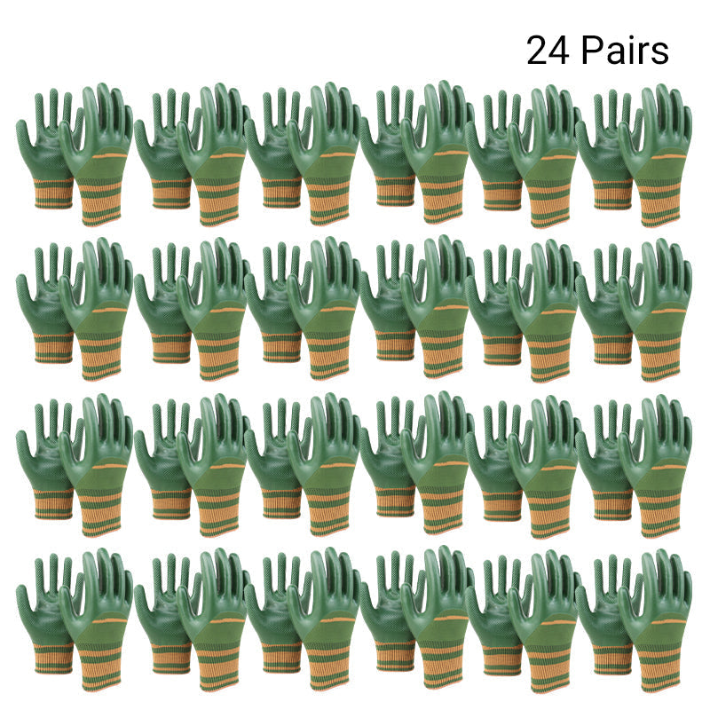 Rubber Coated Work Gloves with Knit Wrist Cuff