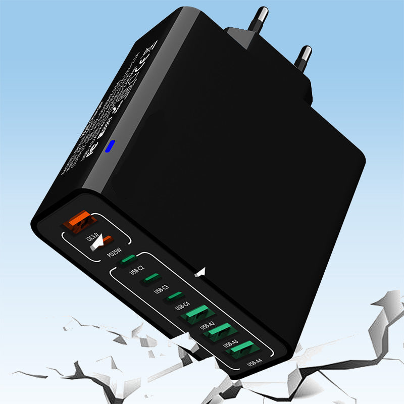 💎 50% OFF! 💎 Multi-Port 150W Fast Charging Hub – 8 USB Ports, Smart Chip Protection & Universal Plug Options 🔌