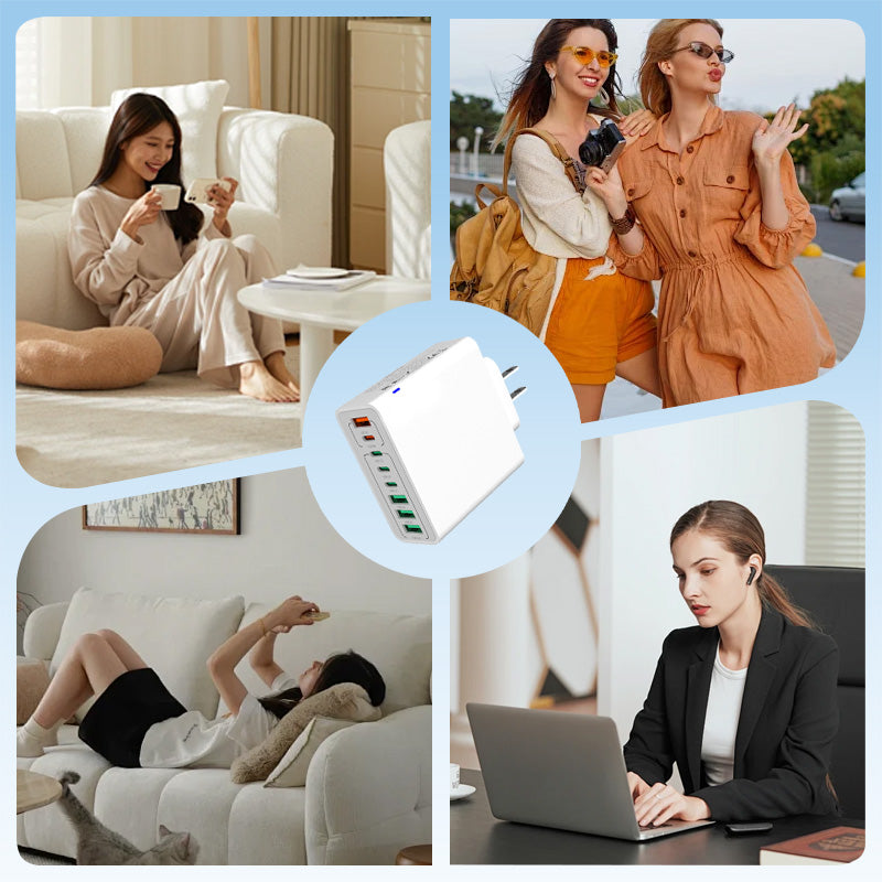 💎 50% OFF! 💎 Multi-Port 150W Fast Charging Hub – 8 USB Ports, Smart Chip Protection & Universal Plug Options 🔌