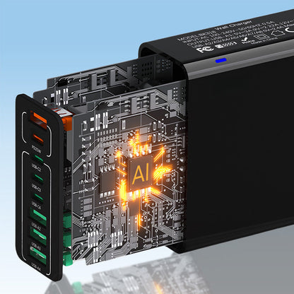💎 50% OFF! 💎 Multi-Port 150W Fast Charging Hub – 8 USB Ports, Smart Chip Protection & Universal Plug Options 🔌