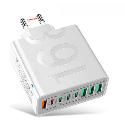 💎 50% OFF! 💎 Multi-Port 150W Fast Charging Hub – 8 USB Ports, Smart Chip Protection & Universal Plug Options 🔌