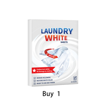 🔥BUY 1 GET 1 FREE 💥 Deep Cleaning Laundry Whitening Sheets ✨🧺 Powerful Stain Remover Brightening Fabric Laundry Cleaning Sheets