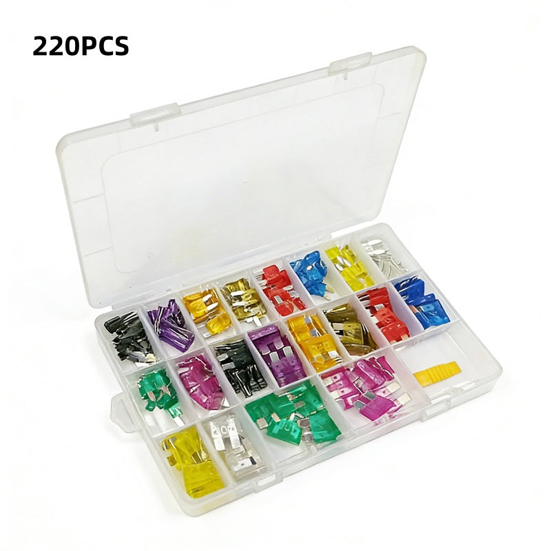 🛠️Car Fuse Assortment Kit – Micro Mini Standard Blade Fuses with Organizer Case